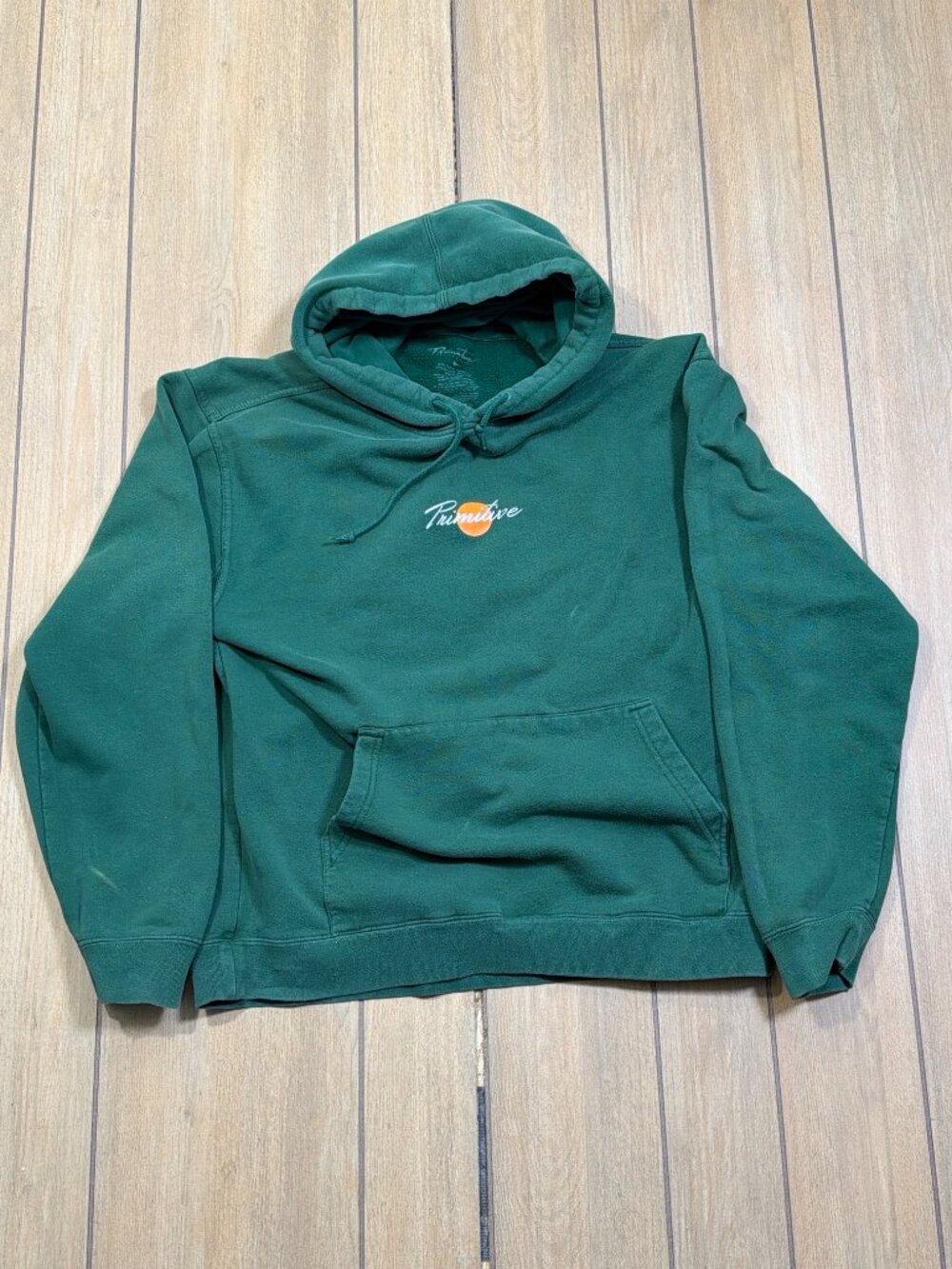 Primitive Skateboarding Leopard Hoodie Forest Green Strike First Graphic L